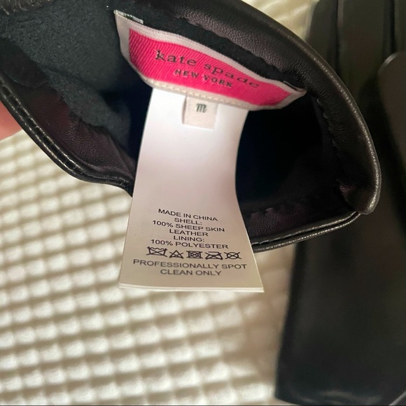 BNWT Kate Spade Pinmount Logo Leather Tech Gloves - Picture 5 of 6